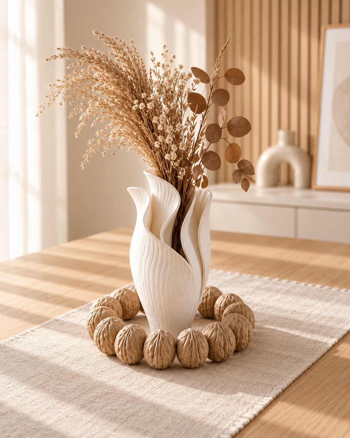 Walnusskranz – Herbst und Winter Deko | 3D-gedruckt