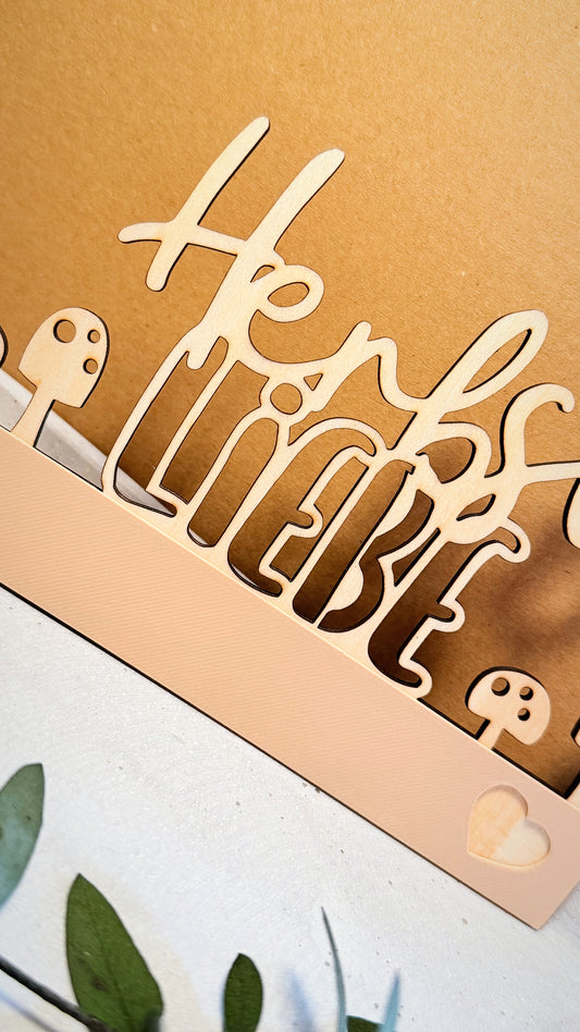 🍂 Holzschild „Herbstliebe“ mit 3D-Druck Sockel 🍂