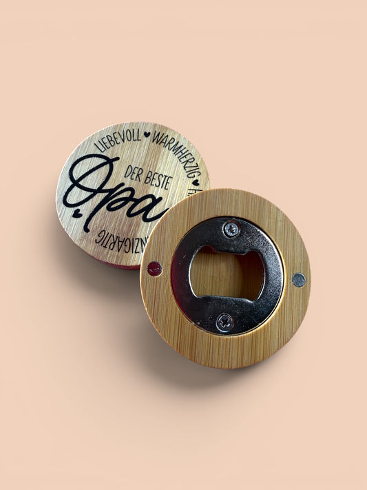 Kühlschrankmagnet mit Flaschenöffner "Der beste Opa"