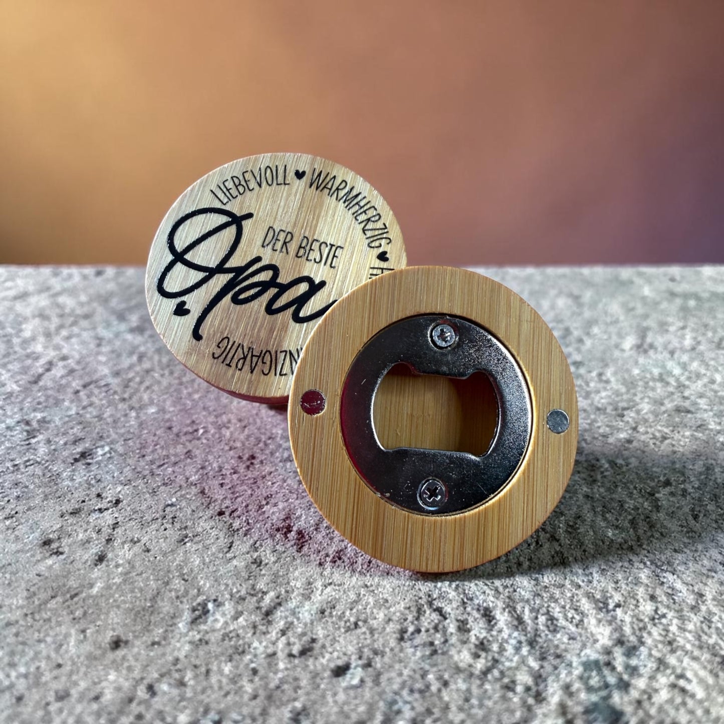 Kühlschrankmagnet mit Flaschenöffner "Der beste Opa"