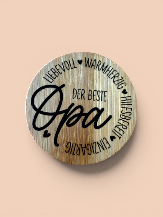 Kühlschrankmagnet mit Flaschenöffner "Der beste Opa"