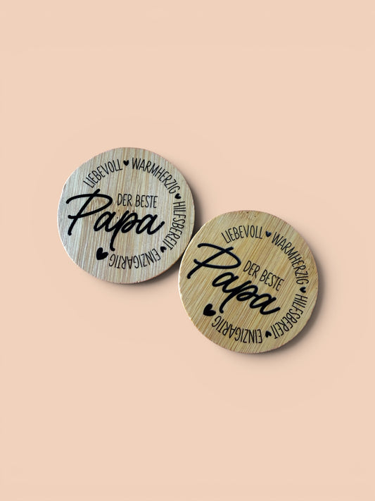Kühlschrankmagnet mit Flaschenöffner "Der beste Papa"