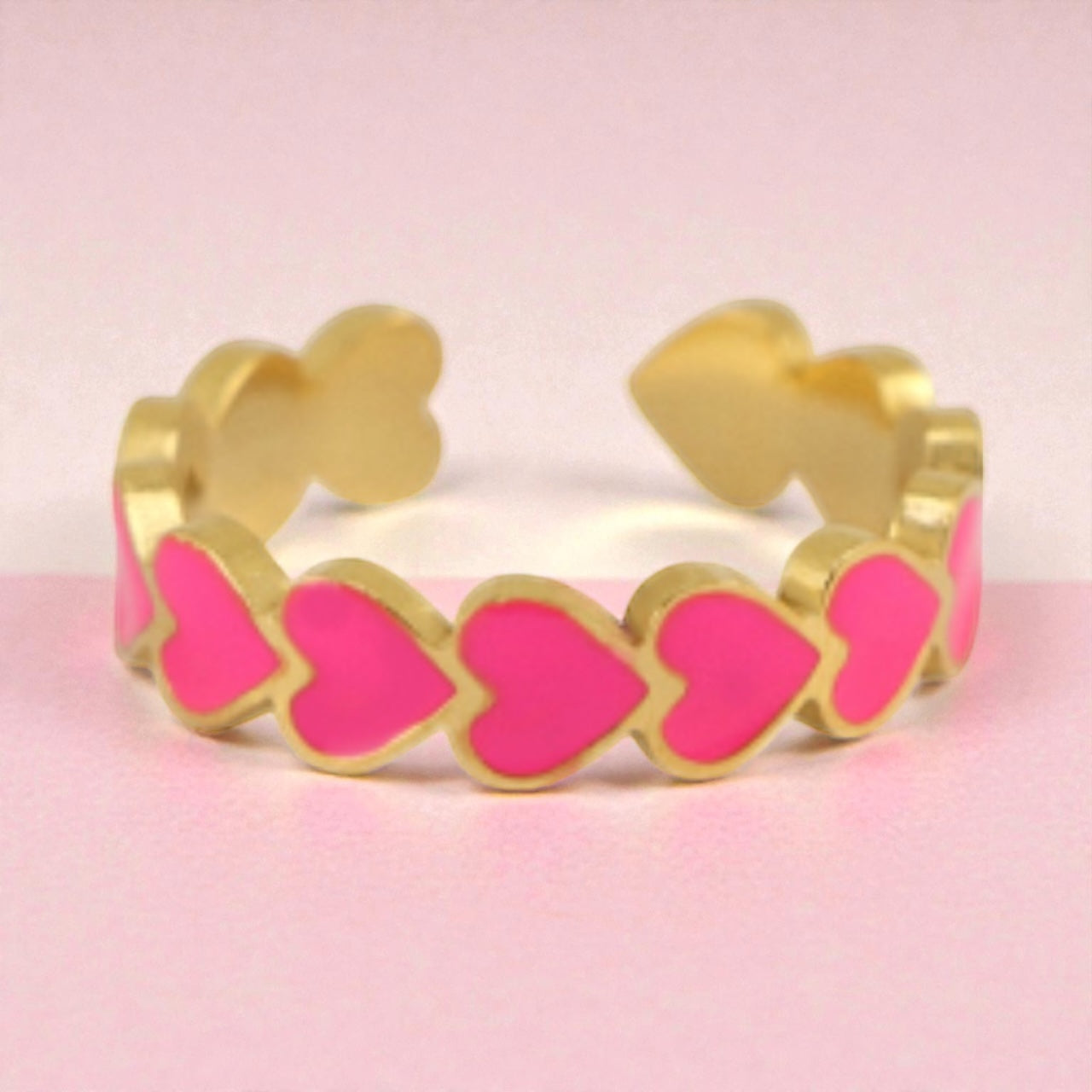 Neon Herz Ring GOLD Farben