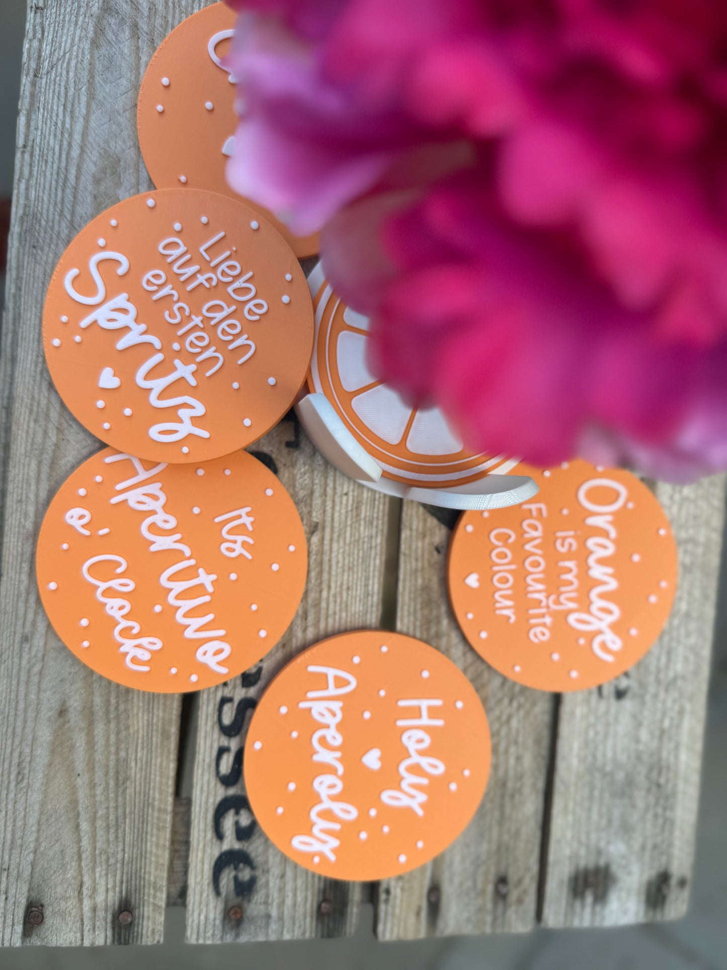 Untersetzer-Set „Orange Vibes“ 🍊✨