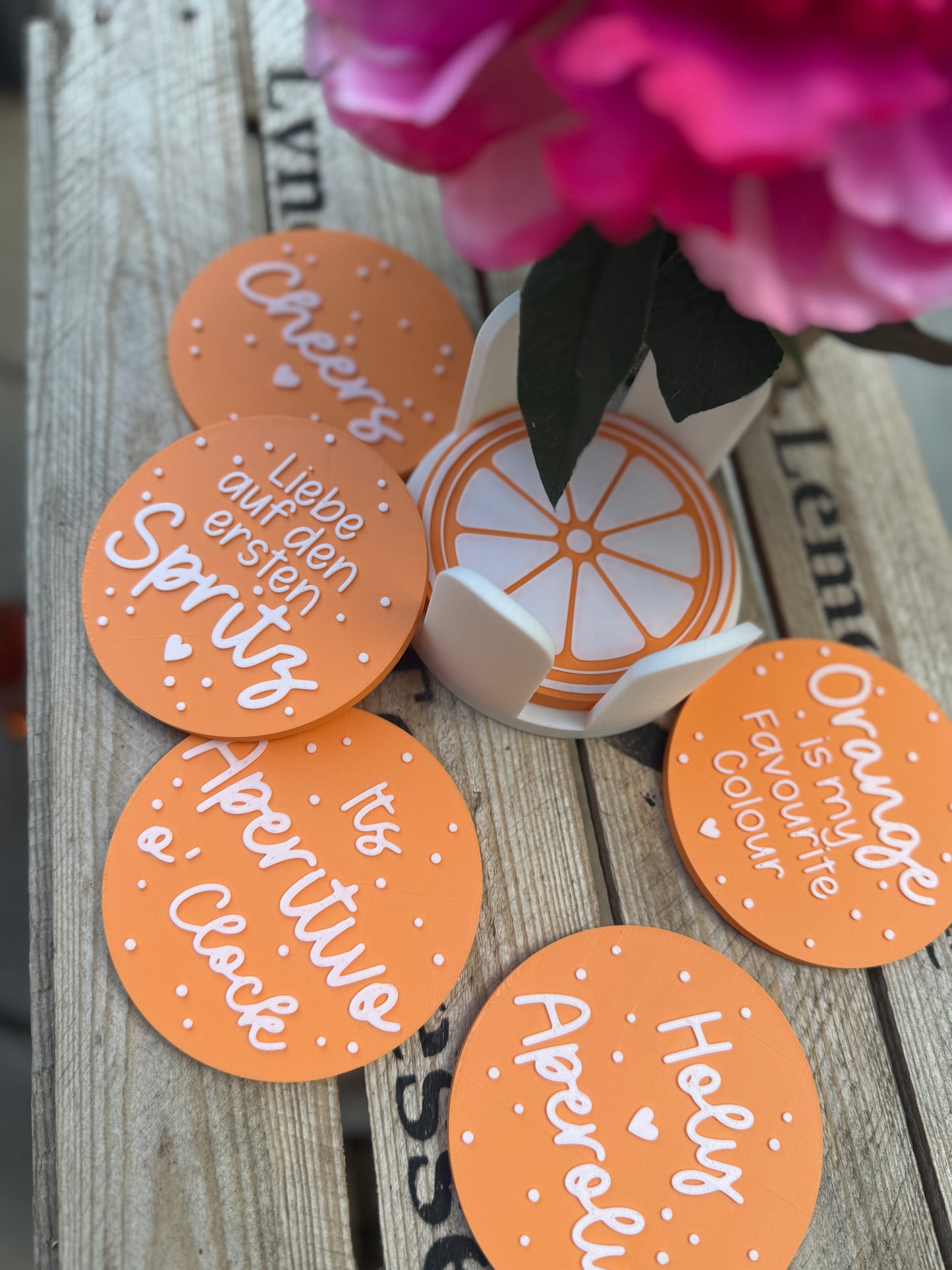Untersetzer-Set „Orange Vibes“ 🍊✨