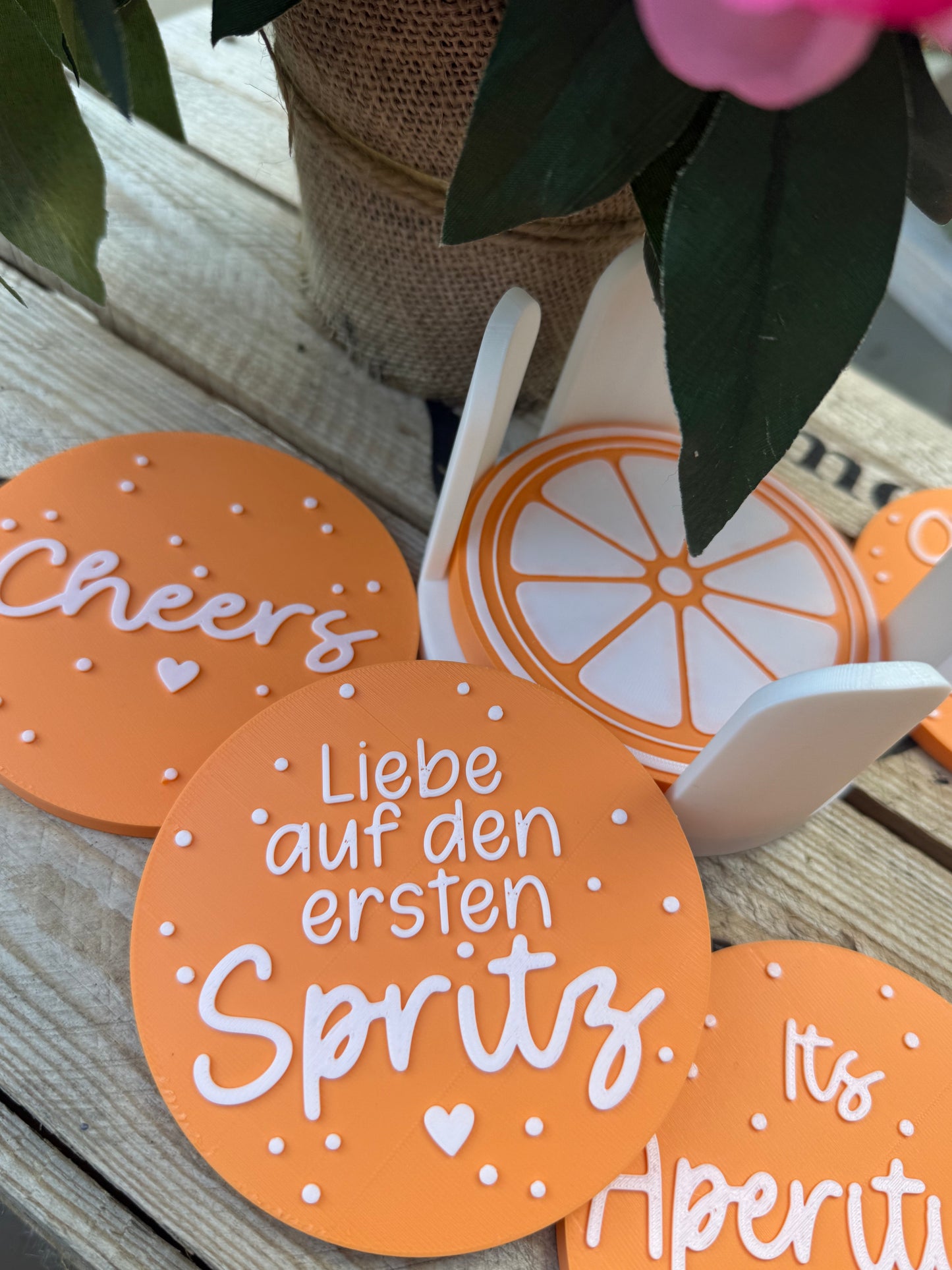 Untersetzer-Set „Orange Vibes“ 🍊✨