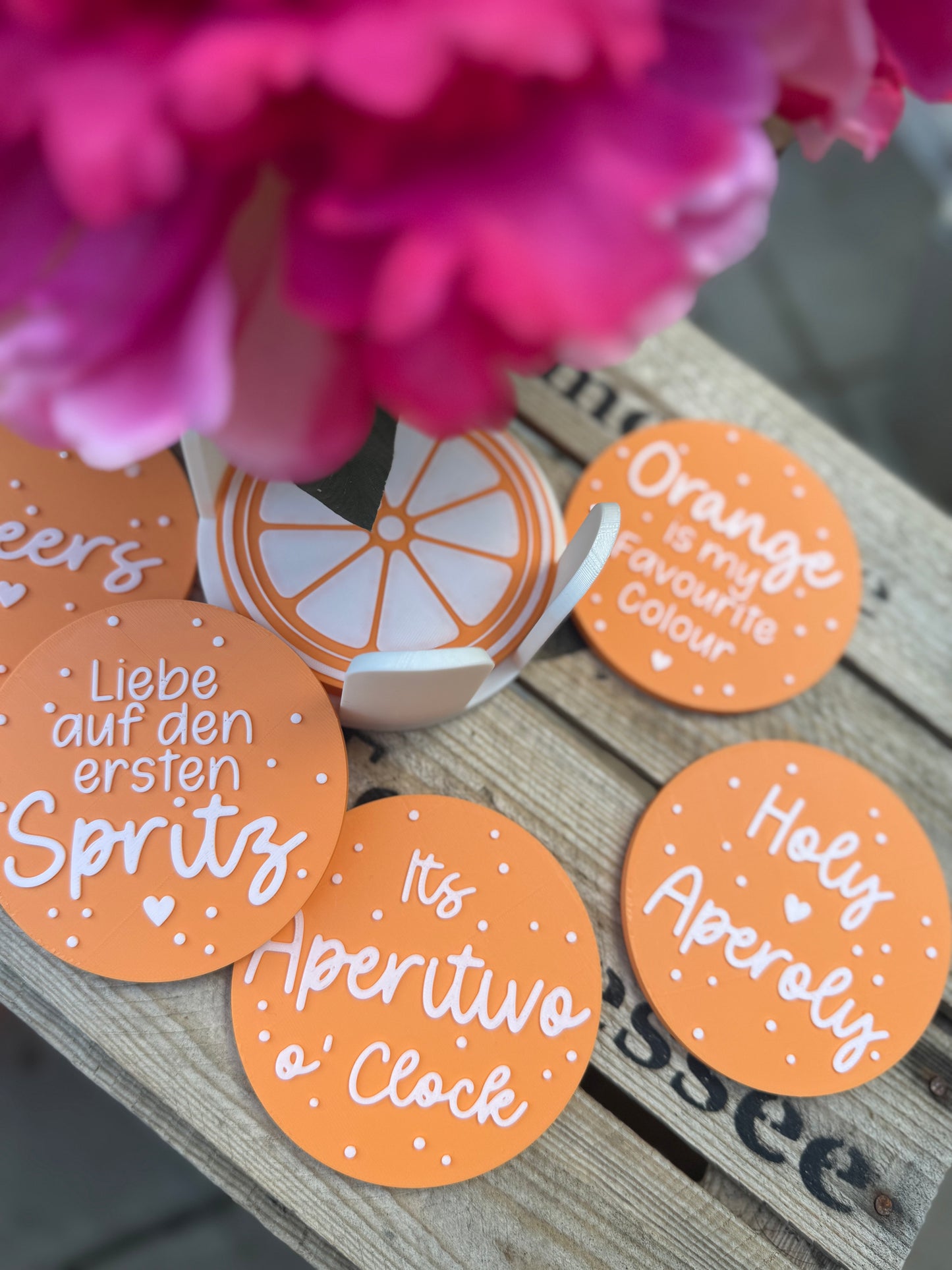 Untersetzer-Set „Orange Vibes“ 🍊✨