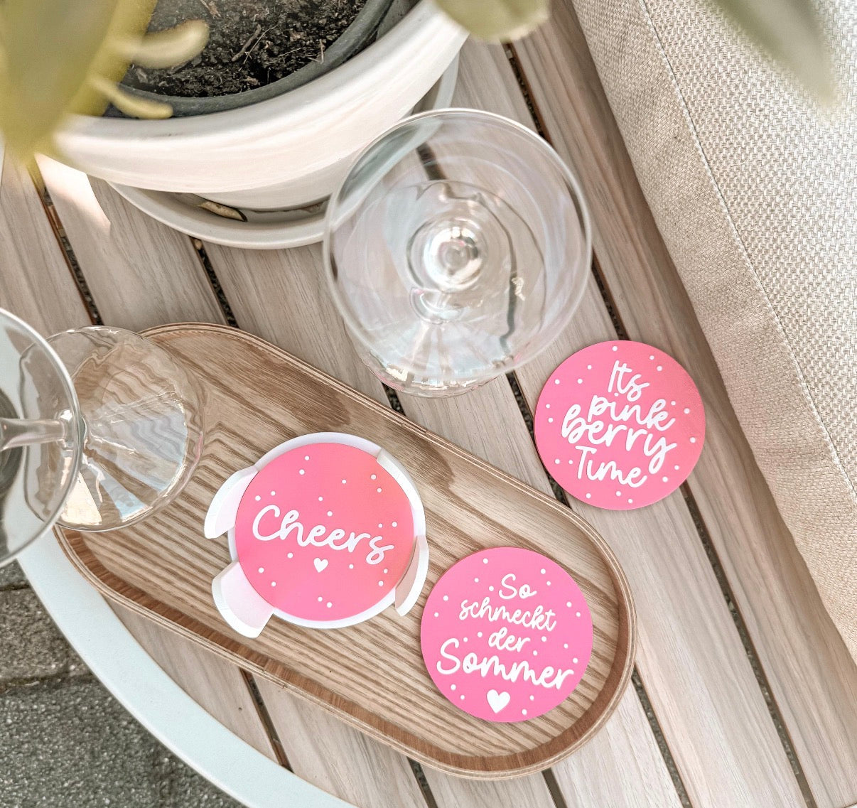 Untersetzer-Set „Pink Berry“