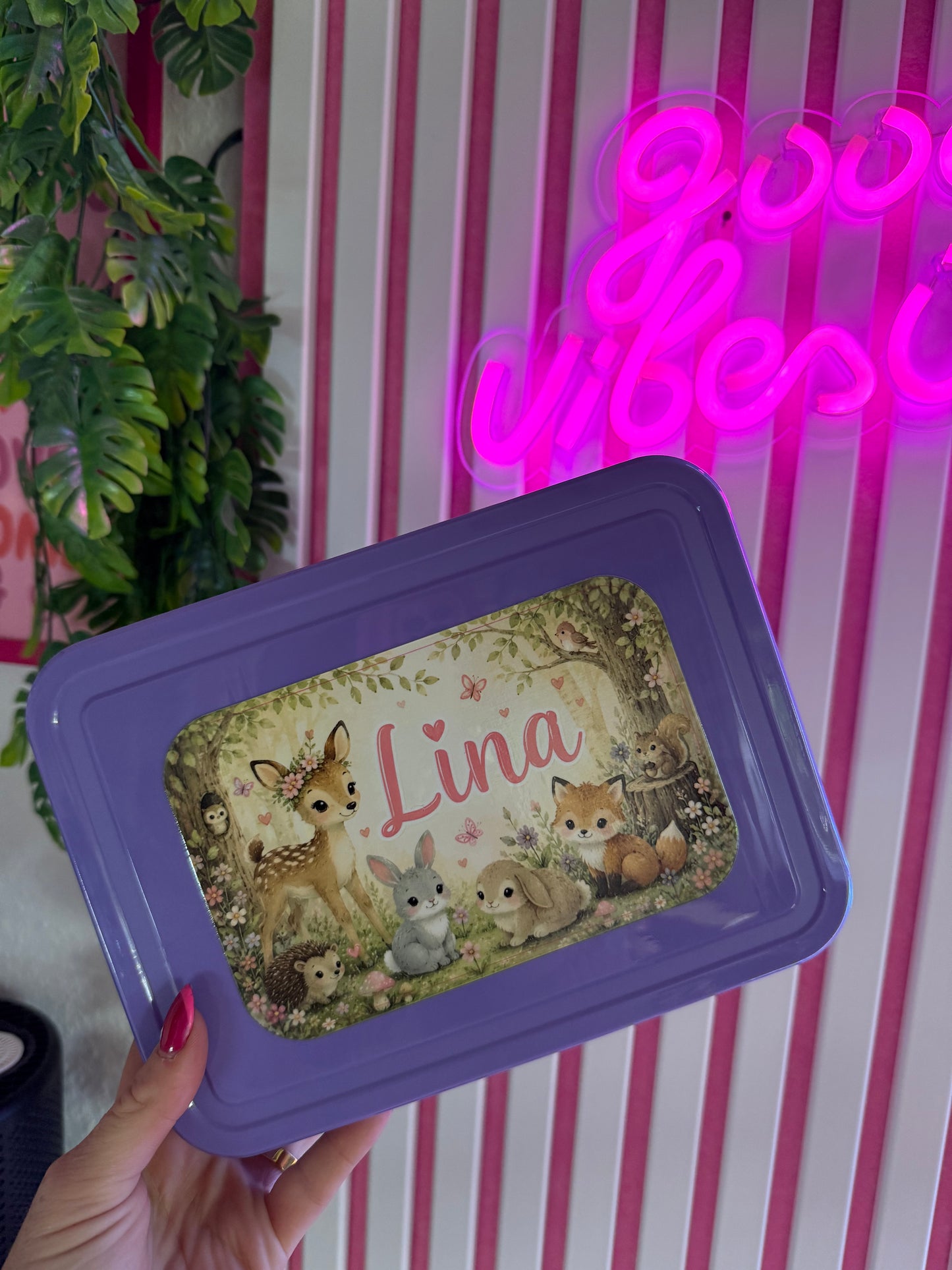 Personalisierte Brotdose mit Fächern | 1330 ml Bento Lunchbox mit UV-Druck | verschiedene Farben
