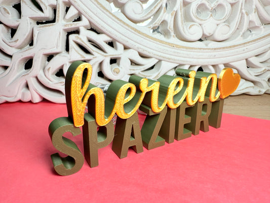Hereinspaziert – Deko-Schriftzug mit Herz!