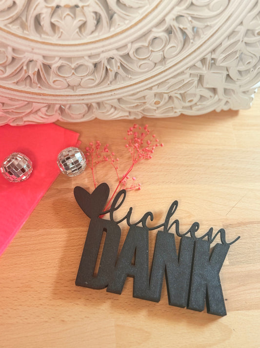 🖤 lichEN DANK – dein Dankeschön zum Hinstellen (mit Platz für Trockenblumen)