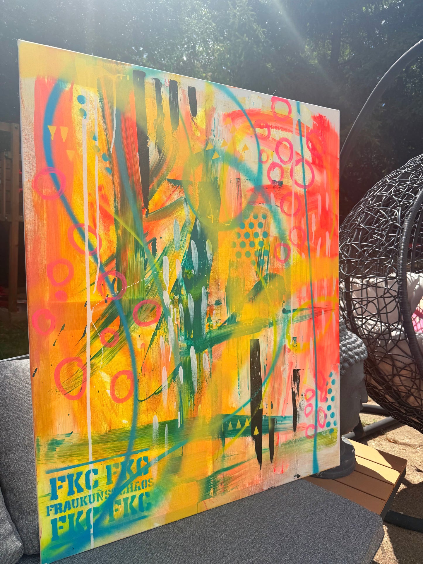 XXL Abstract Chaos Art by Frau Kunst Chaos