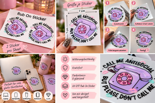 Rub-On Sticker – Call Me Antisocial