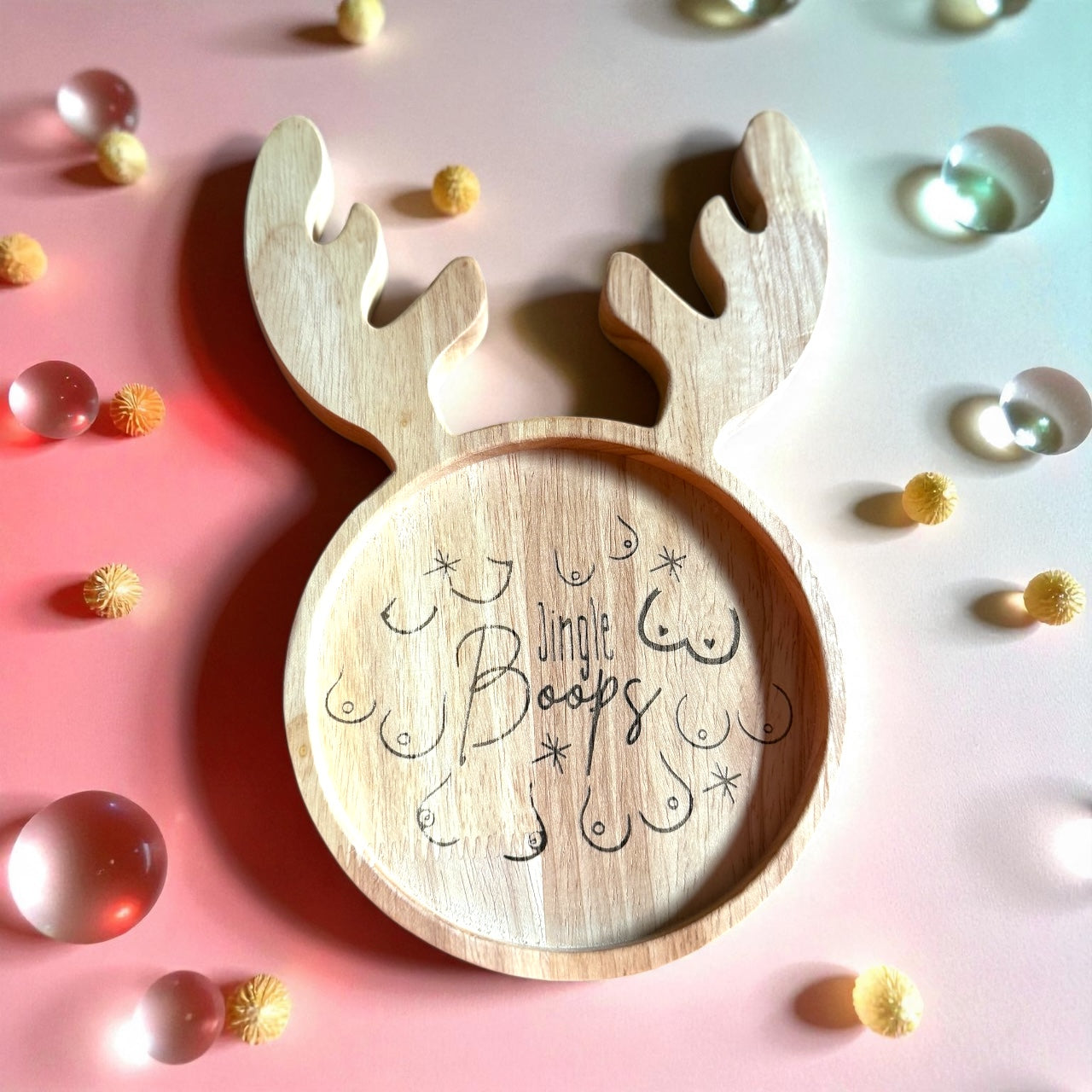 Rentier-Bambus-Tablett 4 Varianten