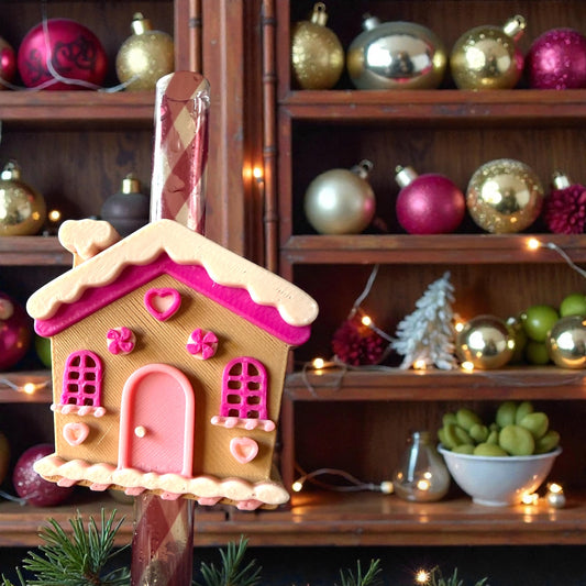 Lebkuchenhaus-Strohhalmaufsatz
