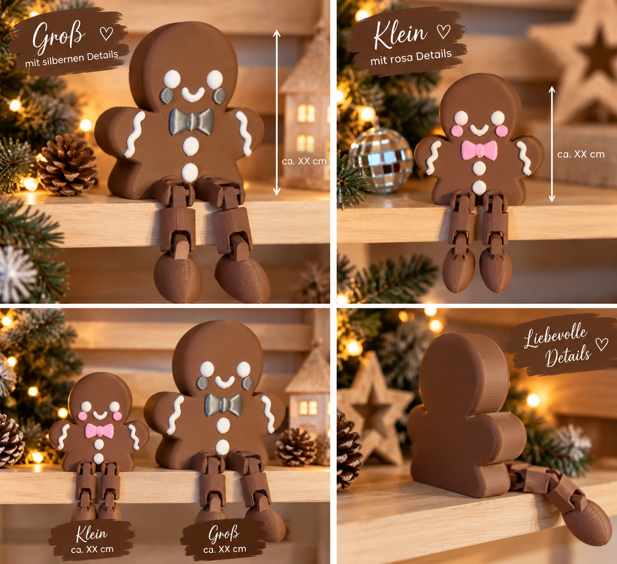 Lebkuchenfigur mit beweglichen Beinen