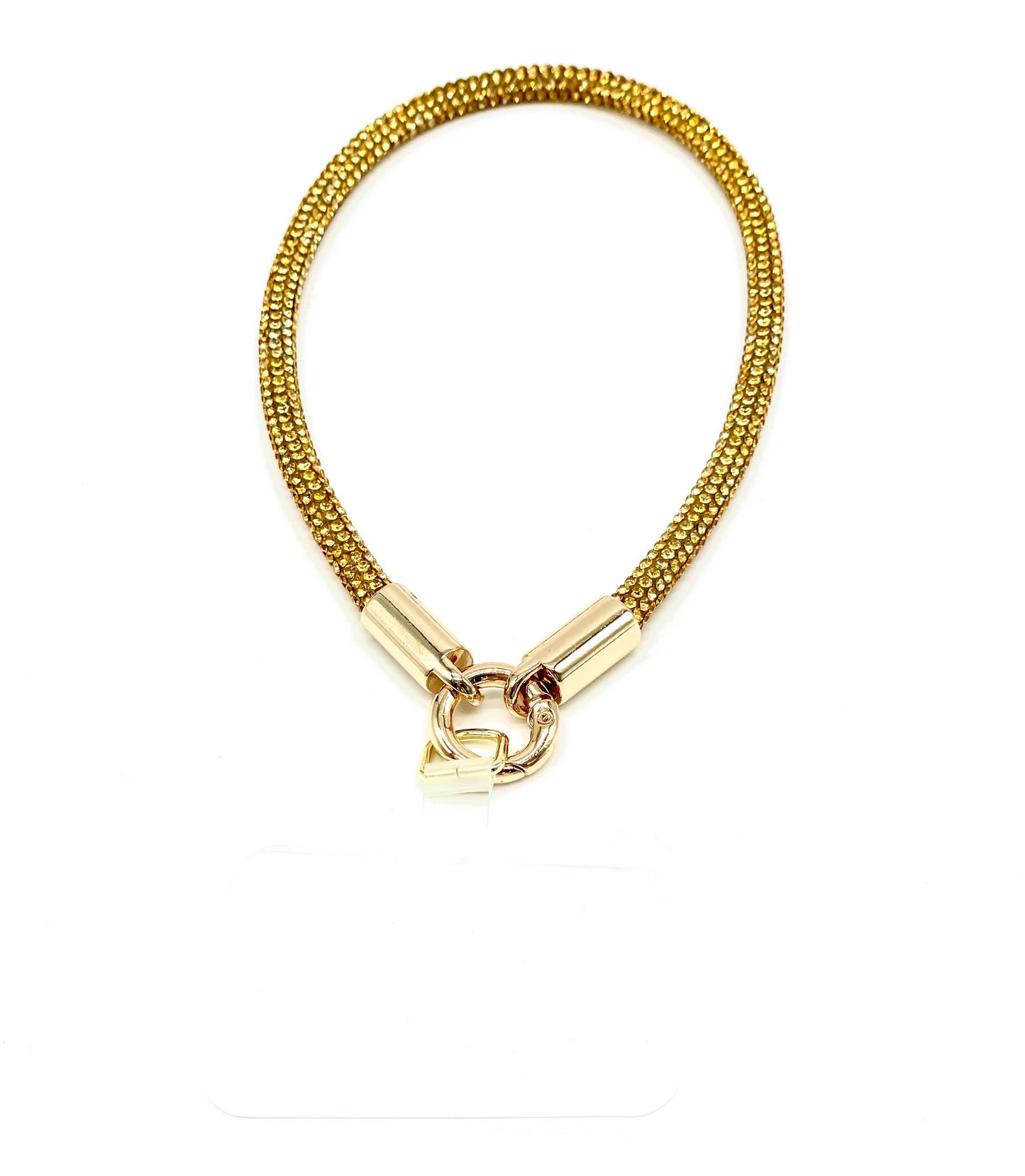 Handykette kurz Glitzer Gelb