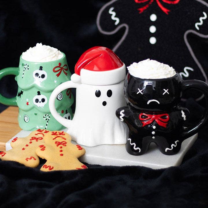 Fröhliche Creepmas Gothic Weihnachtsbaum Tasse
