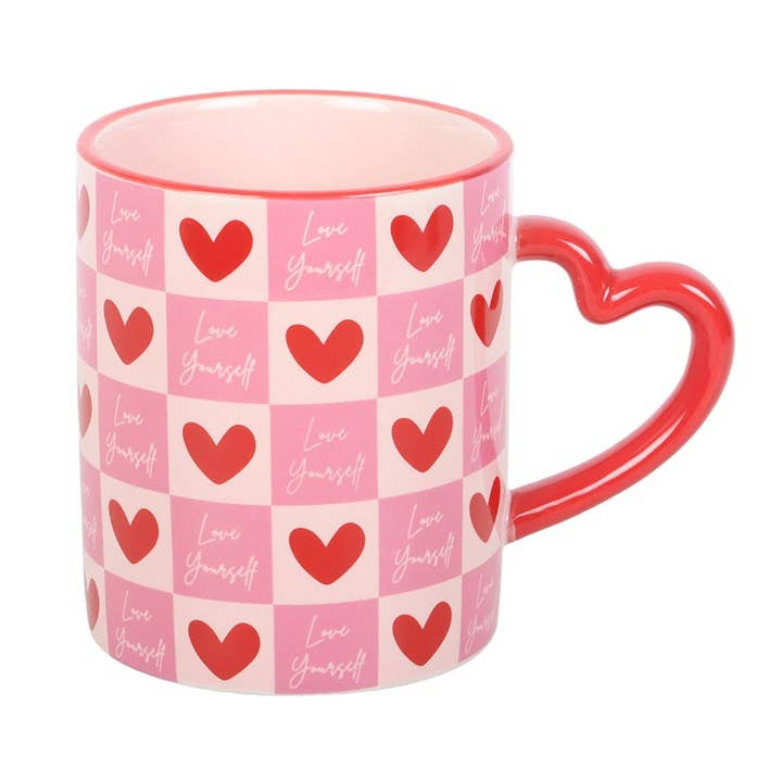 Liebe dich selbst - Becher mit Herzgriff