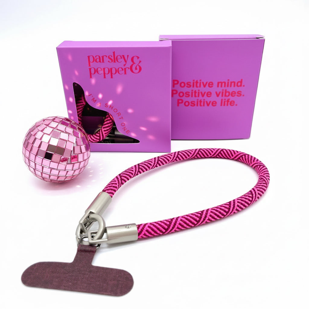 Handykette kurz Pink, Wine, Silber  3in1 Verlängerung