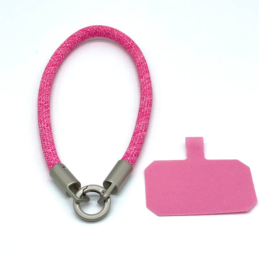 Handykette kurz pink muster silber  3in1 Verlängerung