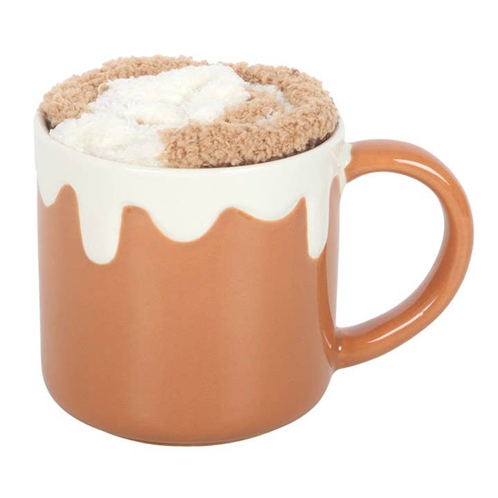 Zimtschnecken-Tasse und Socken-Set