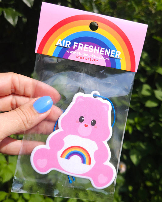 Pink Care Bear Lufterfrischer — Erdbeerduft