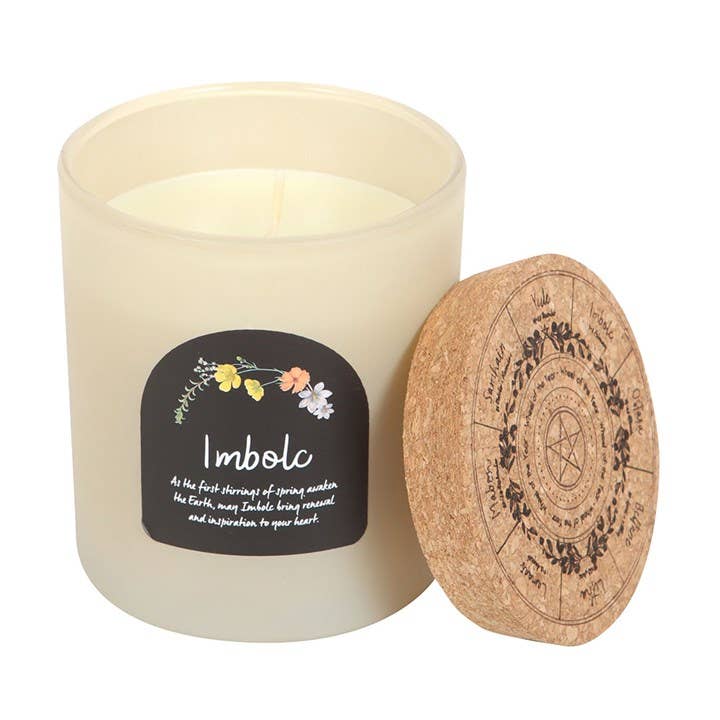 Imbolc Gewürz-Vanille-Rad des Jahres Kerze