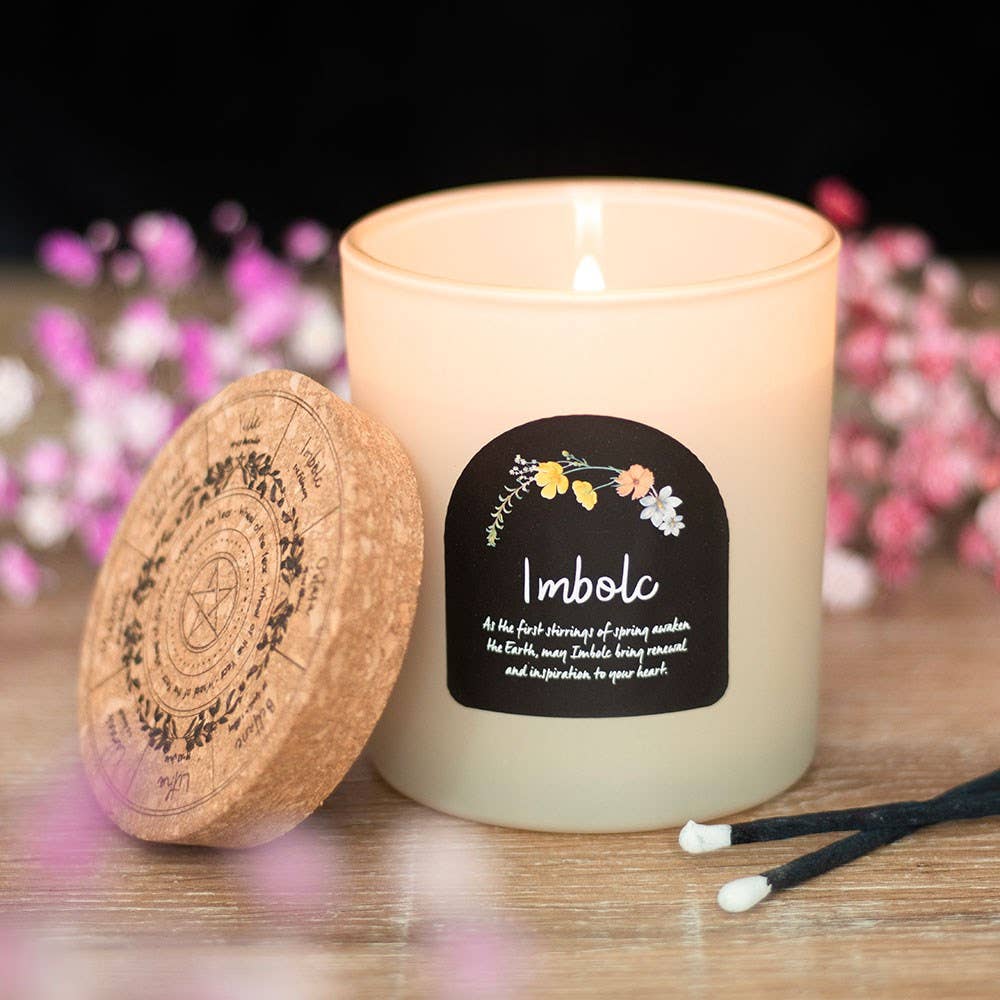 Imbolc Gewürz-Vanille-Rad des Jahres Kerze