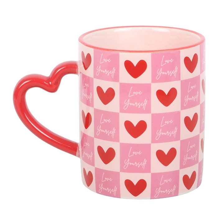 Liebe dich selbst - Becher mit Herzgriff