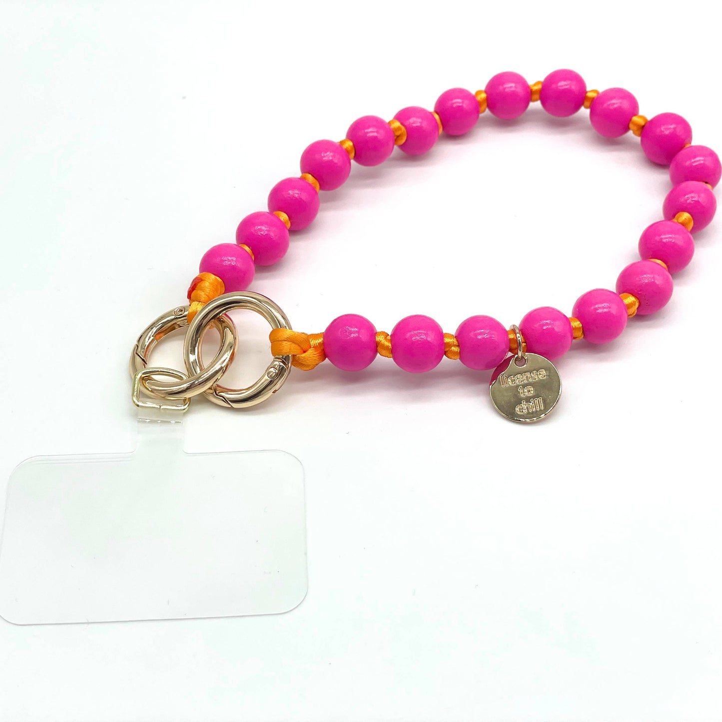 Handykette kurz Holz 3in1  Bag Charm & Schlüsselanhänger