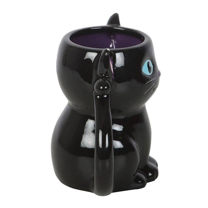 Niedliche und gruselige gotische schwarze Katzen Halloween-Tasse
