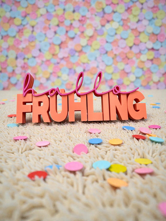 hallo FRÜHLING korallfarben