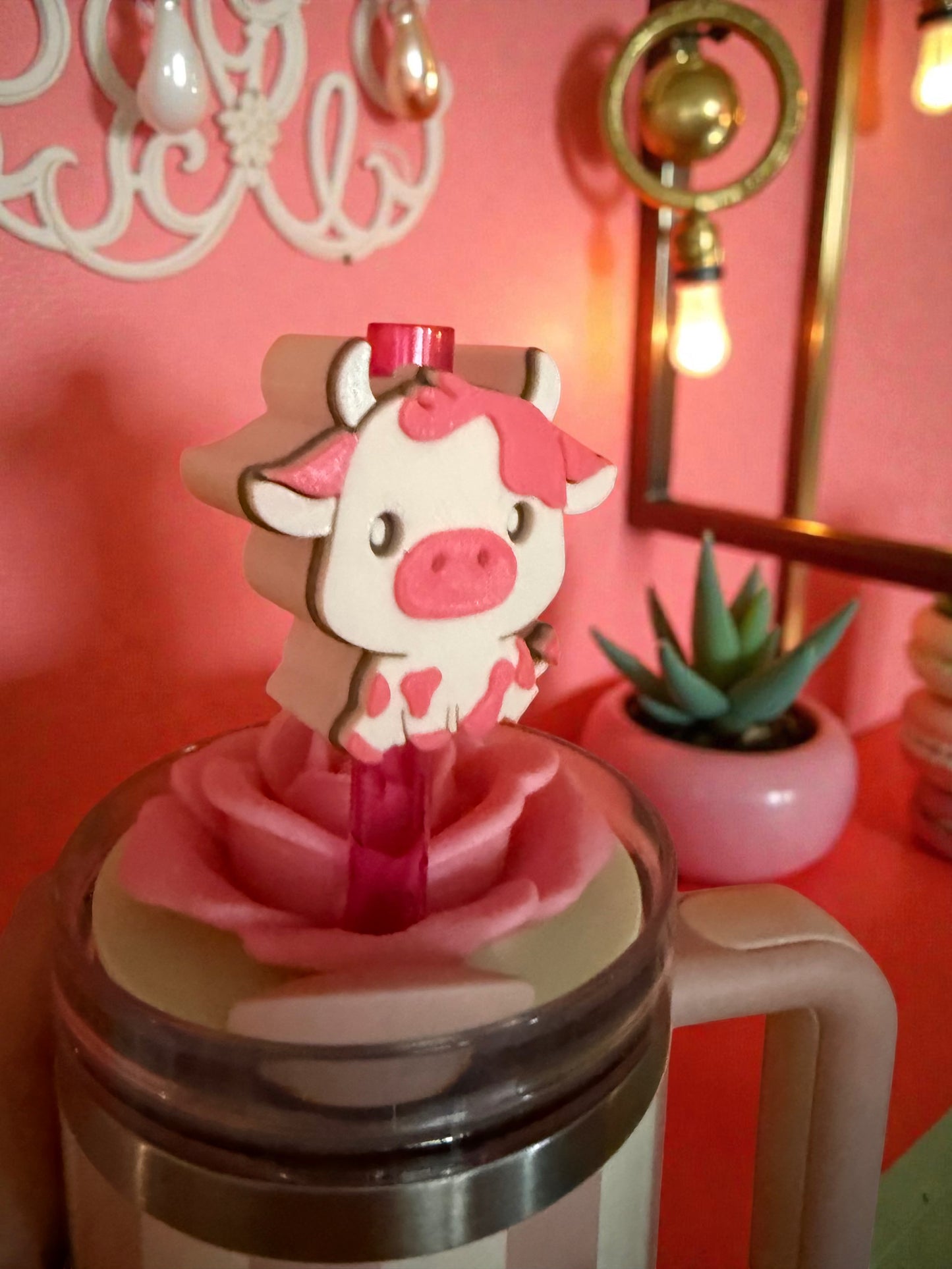 Strohhalm-Topper Kuh 🐮