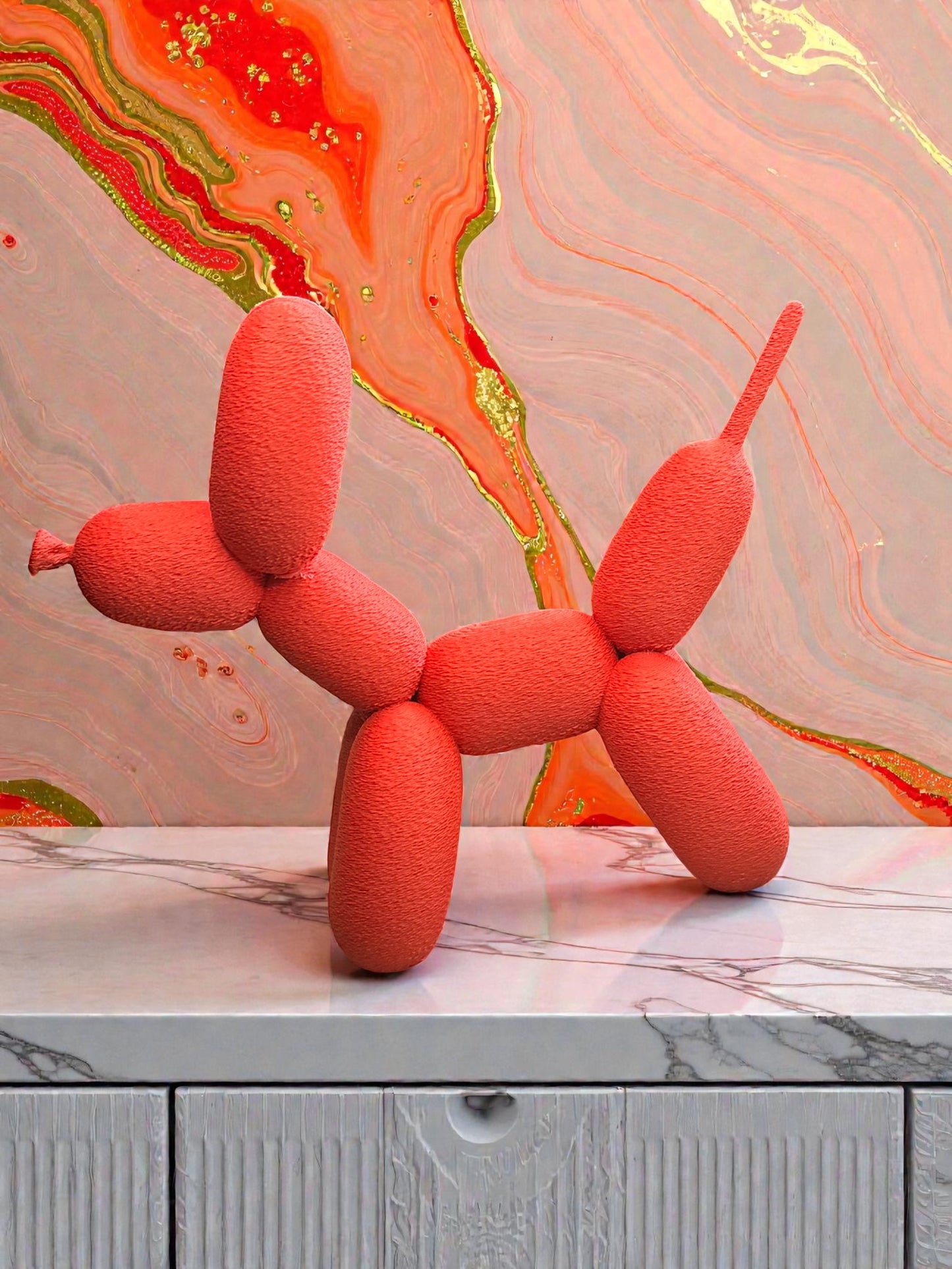 Ballonhund Rot Matt 2 Größen