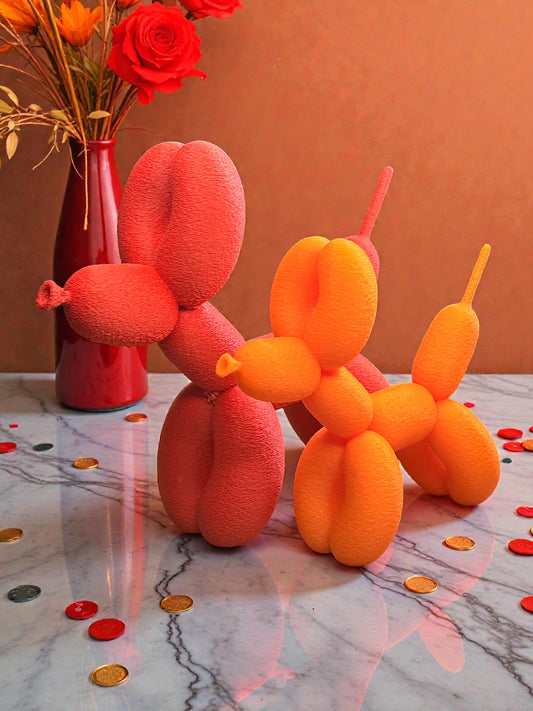 Ballonhund Rot Matt 2 Größen